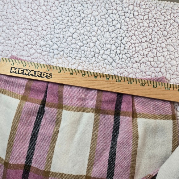 Womens‎ 4 Shacket Shirt Jacket Mini Skirt 2pc Outfit Preppy Pink Plaid Angelcore - Picture 7 of 11